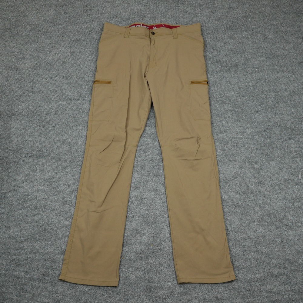 Wrangler ATG Pants Mens 36 Tan Cargo Stretch Outdoor Hiking 112325809